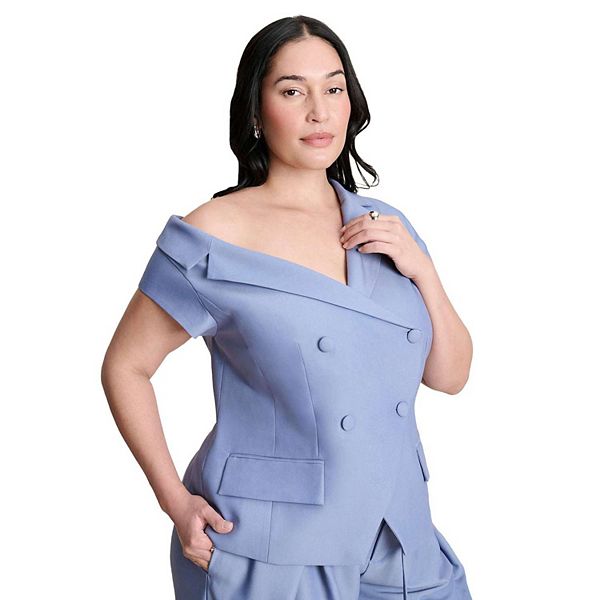 Женский блейзер с асимметричным вырезом и короткими рукавами, plus size Eloquii, Dusty Blue
Женский блейзер с асимметричным вырезом и короткими рукавами, plus size Eloquii, Dusty Blue