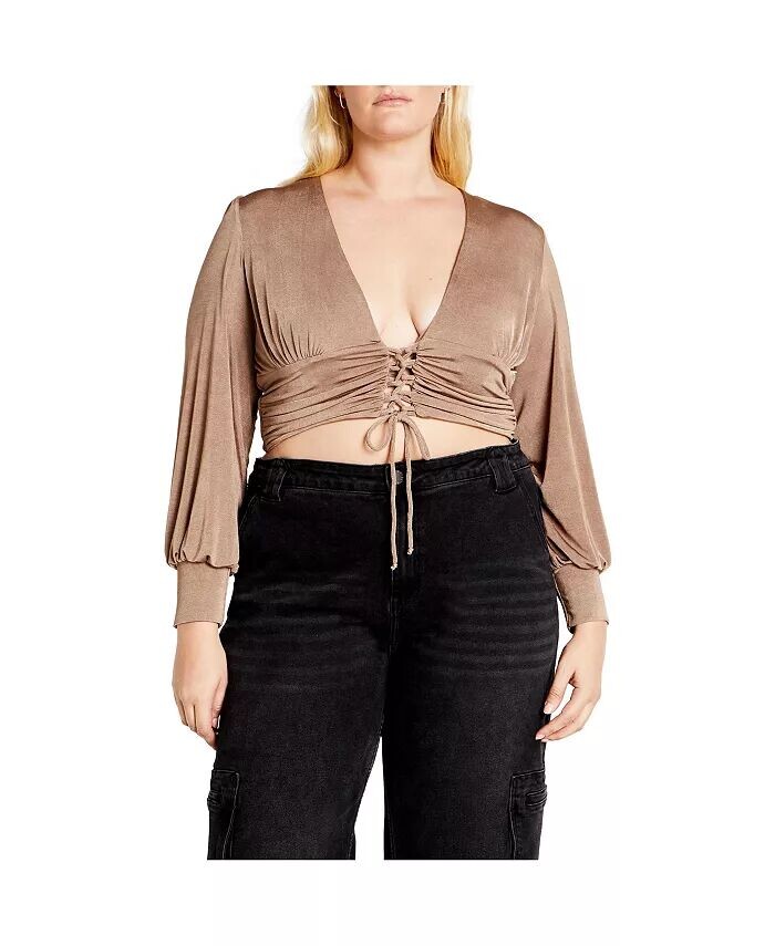 Топ Baylee размера плюс CITY CHIC, коричневый
Топ Baylee размера плюс CITY CHIC, коричневый