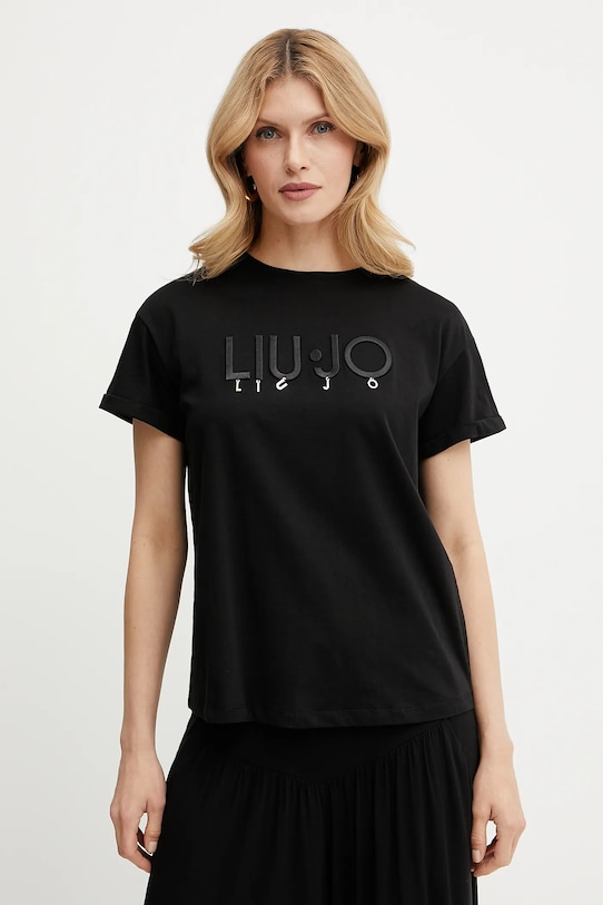 Хлопковая футболка Liu Jo, черный
Хлопковая футболка Liu Jo, черный