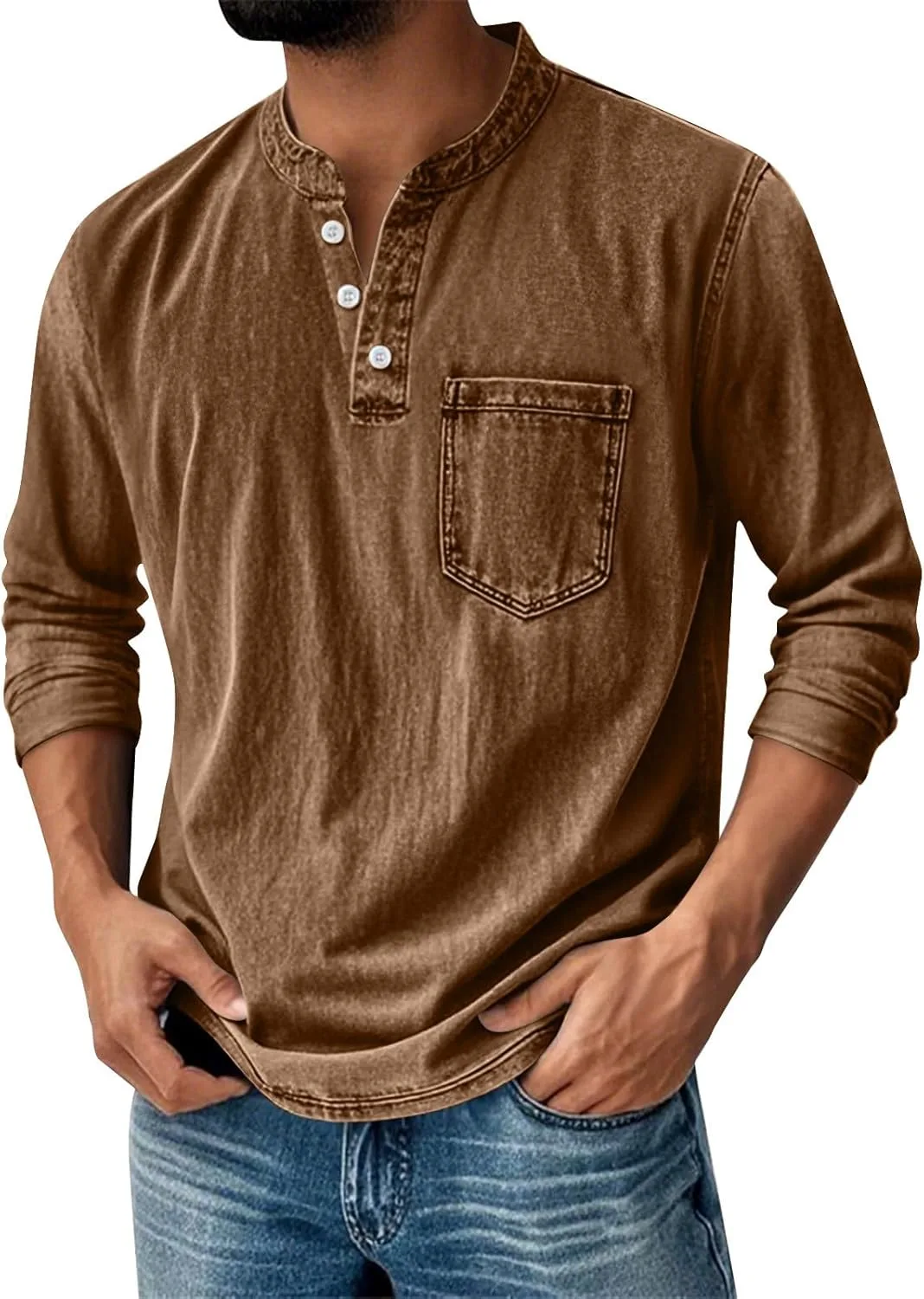 Длинная рубашка-хенли для мужчин, slim fit, big and tall, потертая tobchonp
Длинная рубашка-хенли для мужчин, slim fit, big and tall, потертая tobchonp