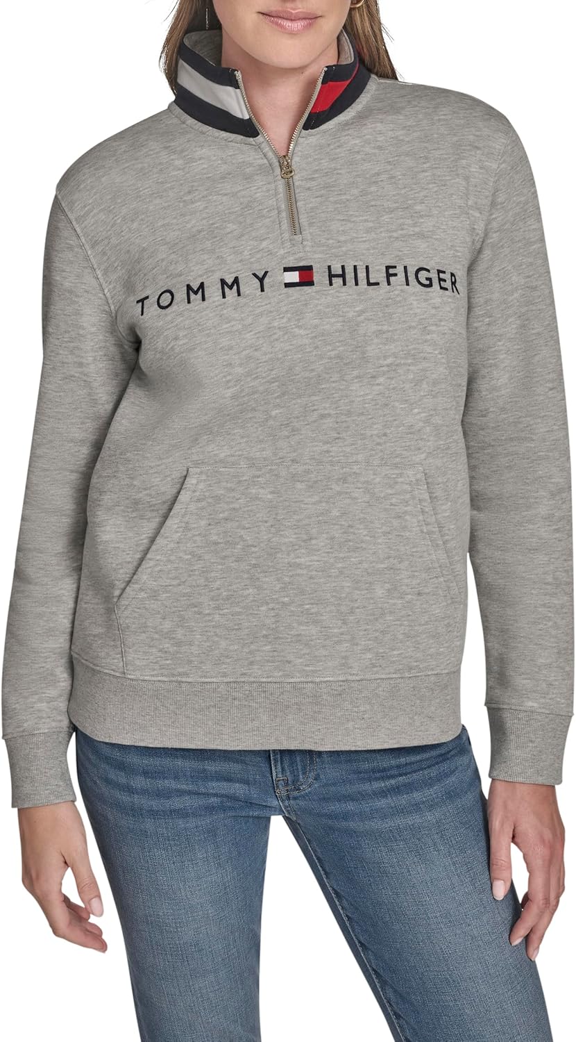 Женская флисовая толстовка Tommy Hilfiger с воротником-стойкой и застежкой-молнией 1/4. Мягкая., Stone Grey Heather
Женская флисовая толстовка Tommy Hilfiger с воротником-стойкой и застежкой-молнией 1/4. Мягкая., Stone Grey Heather