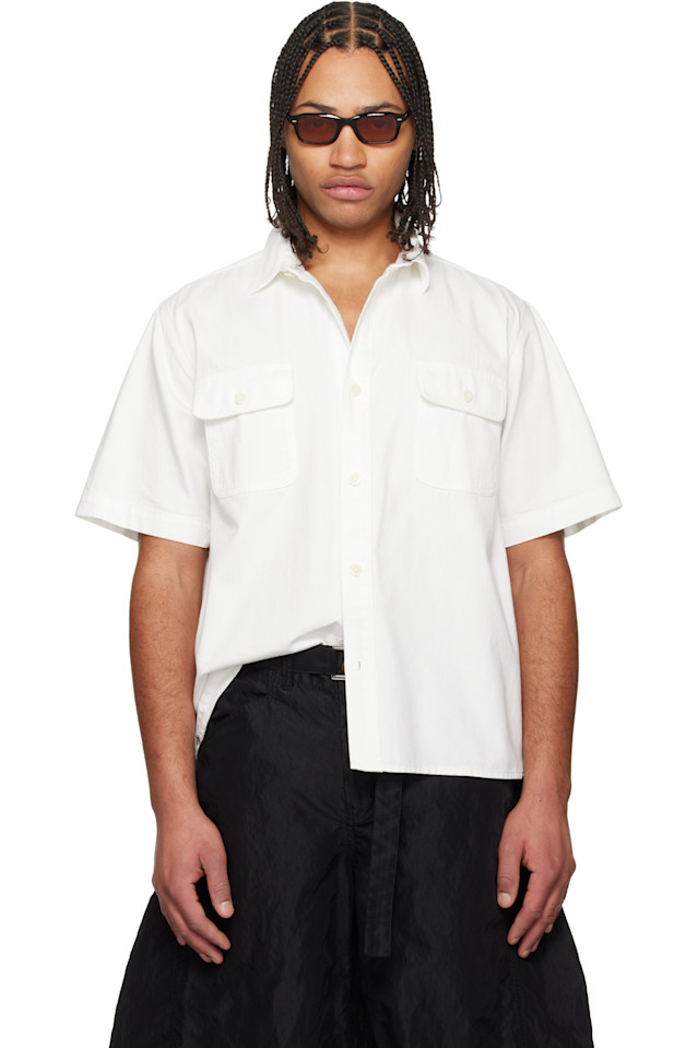 Sacai Белая легкая джинсовая рубашка
Sacai Белая легкая джинсовая рубашка