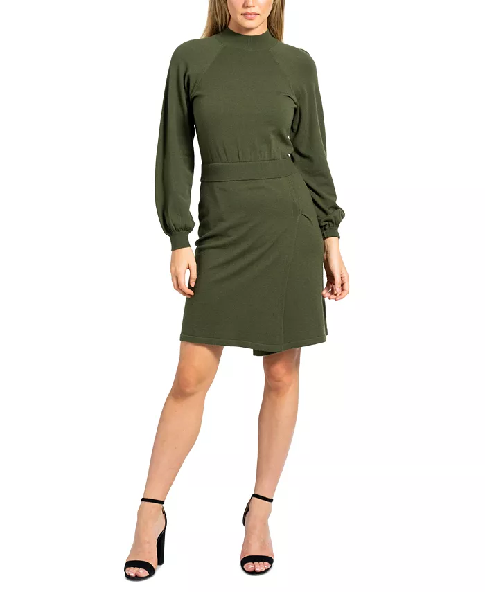 Женское платье-свитер с воротником-стойкой и длинными рукавами Sam Edelman, зеленый
Женское платье-свитер с воротником-стойкой и длинными рукавами Sam Edelman, зеленый