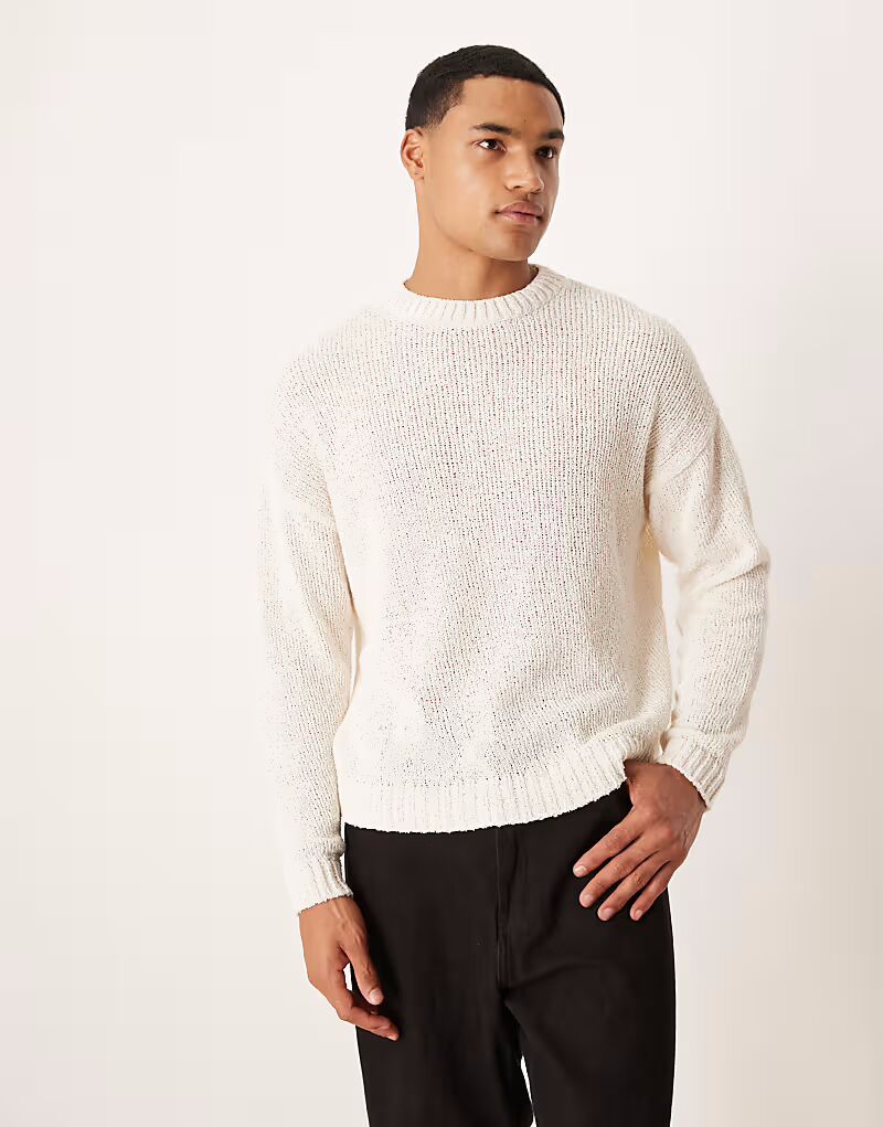 Свободный фактурный трикотажный джемпер цвета кремовый Asos Design
Свободный фактурный трикотажный джемпер цвета кремовый Asos Design