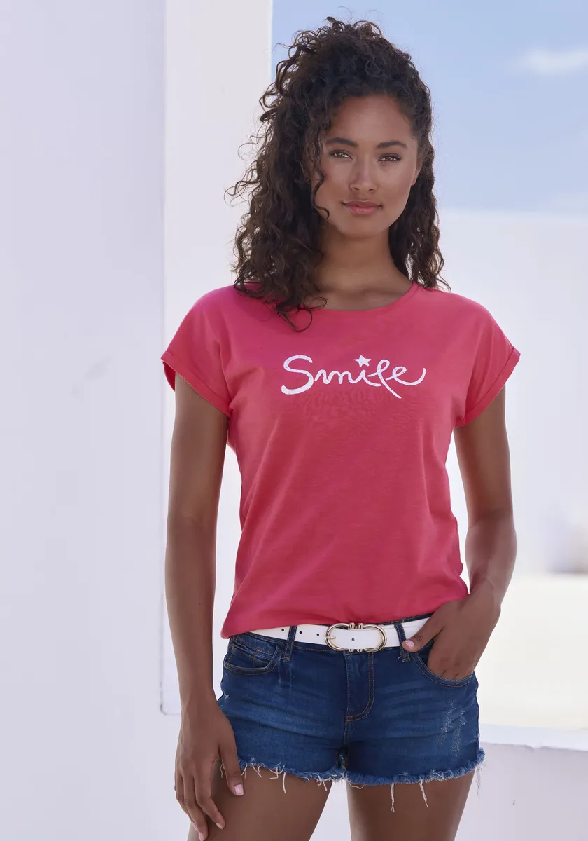 Футболка Beachtime с модным принтом спереди "Улыбка", коралловый
Футболка Beachtime с модным принтом спереди "Улыбка", коралловый