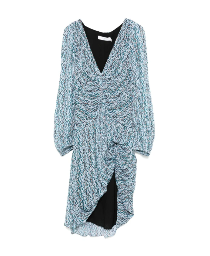 Платье с графическим принтом и V образным вырезом Iro, синий
Платье с графическим принтом и V образным вырезом Iro, синий