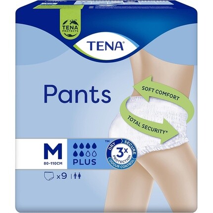 Впитывающие брюки Tena Plus Medium, 9 шт., м
Впитывающие брюки Tena Plus Medium, 9 шт., м