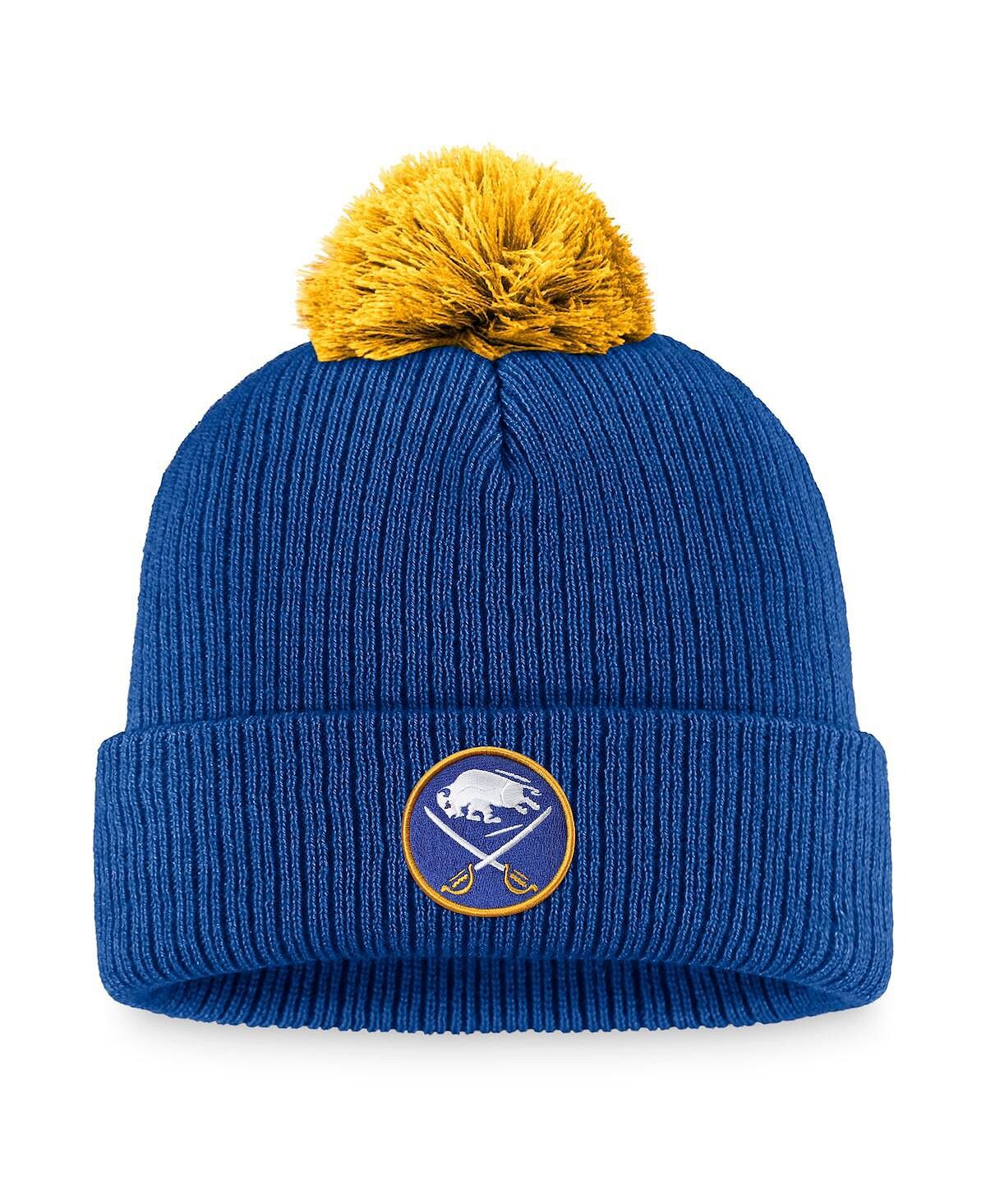 Мужская фирменная вязаная шапка с манжетами и помпоном Royal Buffalo Sabres Team Fanatics
Мужская фирменная вязаная шапка с манжетами и помпоном Royal Buffalo Sabres Team Fanatics