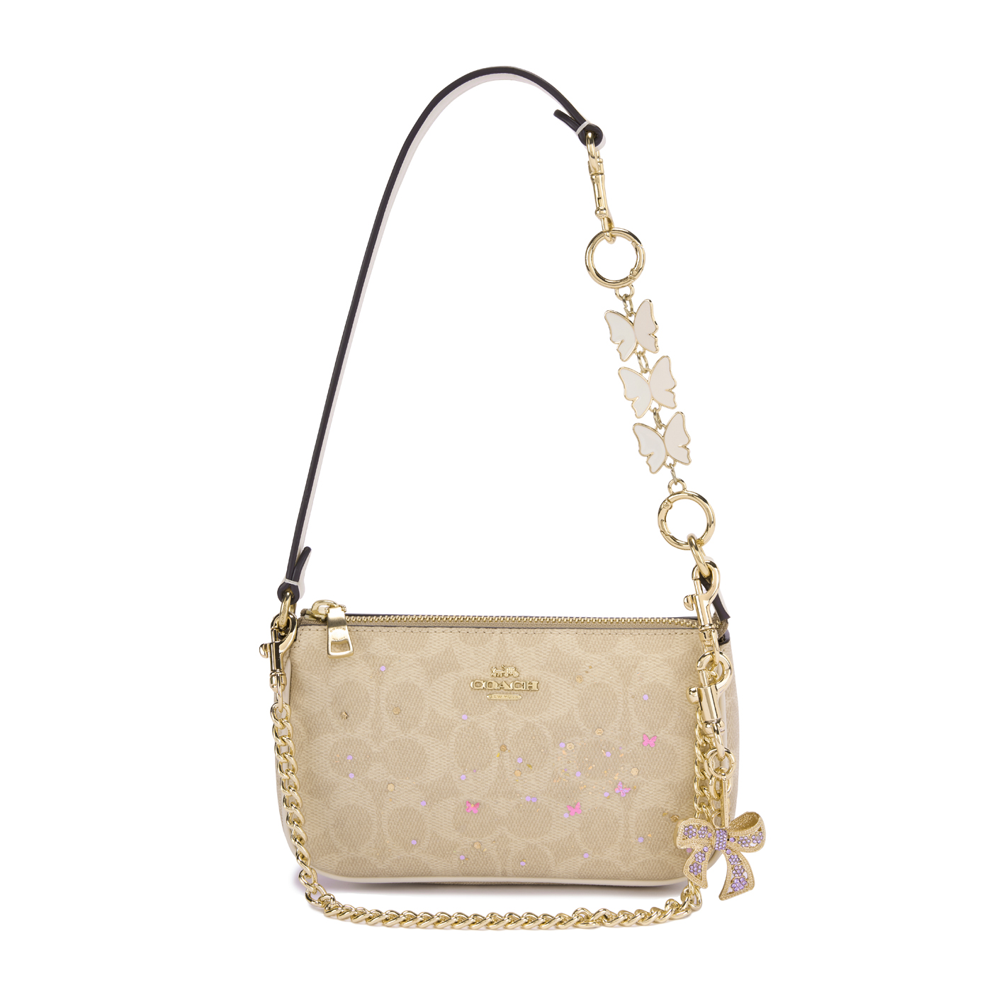 COACH Женская сумка через плечо из лакированного полотна с бабочками и звездным сиянием, Butterfly Starlight
COACH Женская сумка через плечо из лакированного полотна с бабочками и звездным сиянием, Butterfly Starlight