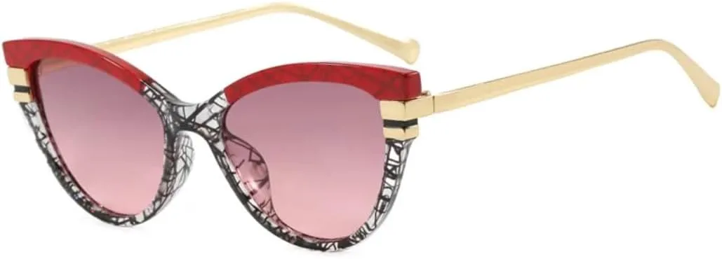 Солнцезащитные очки для мужчин и женщин - защита UV400 - градиентная оправа "кошачий глаз" для занятий спортом на открытом воздухе и вождения DSVIGF, Red Black Pink
Солнцезащитные очки для мужчин и женщин - защита UV400 - градиентная оправа "кошачий глаз" для занятий спортом на открытом воздухе и вождения DSVIGF, Red Black Pink