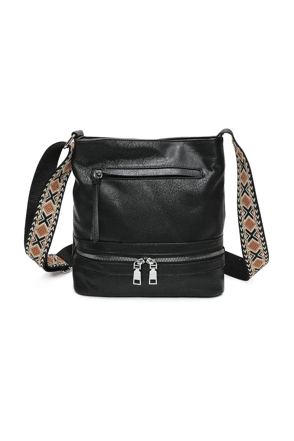 Сумка через плечо Ithnan из искусственной кожи с четырьмя молниями и холщовым ремешком Fontanella Fashion, черный
Сумка через плечо Ithnan из искусственной кожи с четырьмя молниями и холщовым ремешком Fontanella Fashion, черный