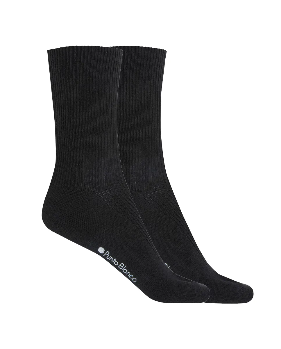 В упаковке 2 пары носков в рубчик Punto Blanco, черный
В упаковке 2 пары носков в рубчик Punto Blanco, черный
