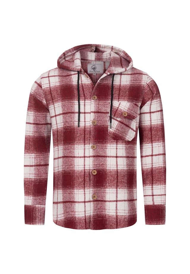 Рубашка в клетку с капюшоном Rock Creek, красный 
Рубашка в клетку с капюшоном Rock Creek, красный