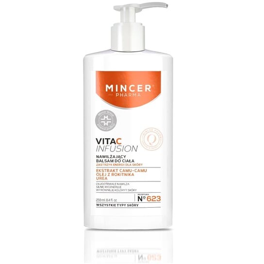 Увлажняющий лосьон для тела № 623, 250 мл Mincer Pharma, Vita C Infusion
Увлажняющий лосьон для тела № 623, 250 мл Mincer Pharma, Vita C Infusion