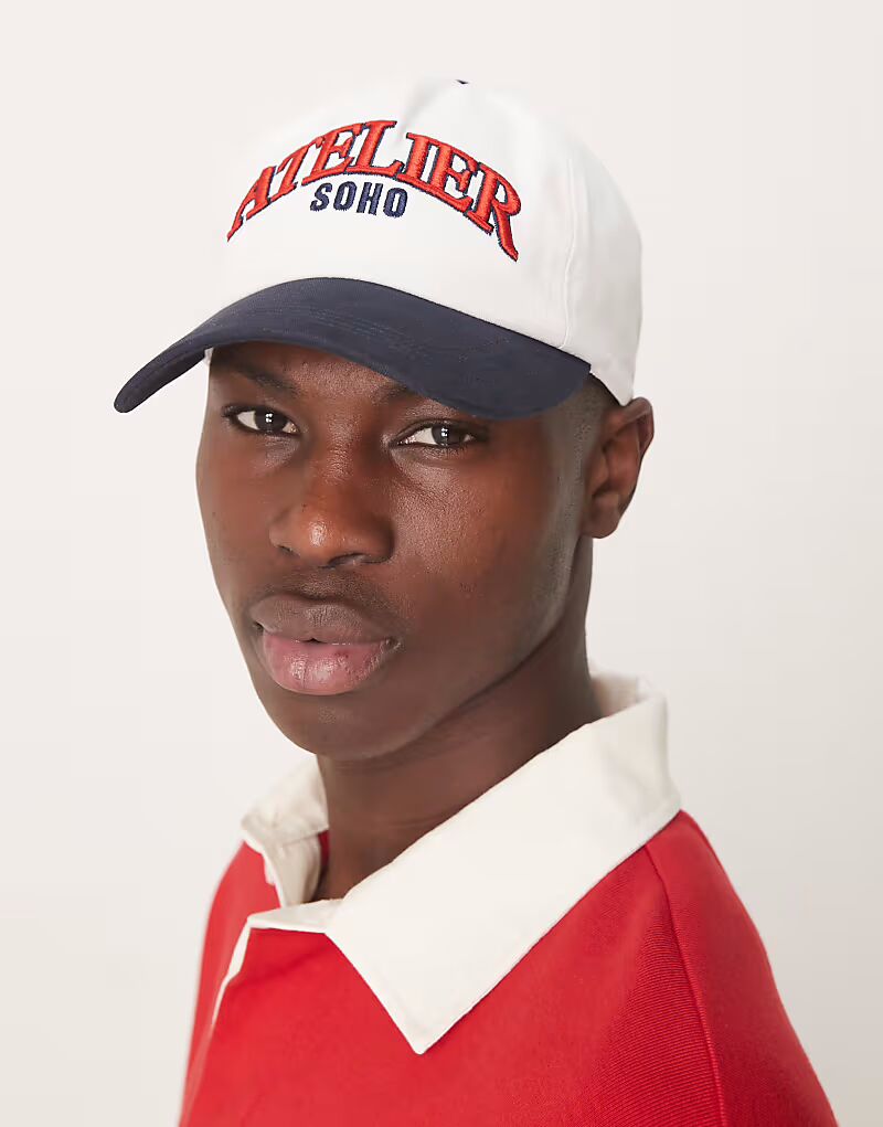 Кепка ASOS DESIGN белого цвета с вышивкой и контрастным козырьком
Кепка ASOS DESIGN белого цвета с вышивкой и контрастным козырьком