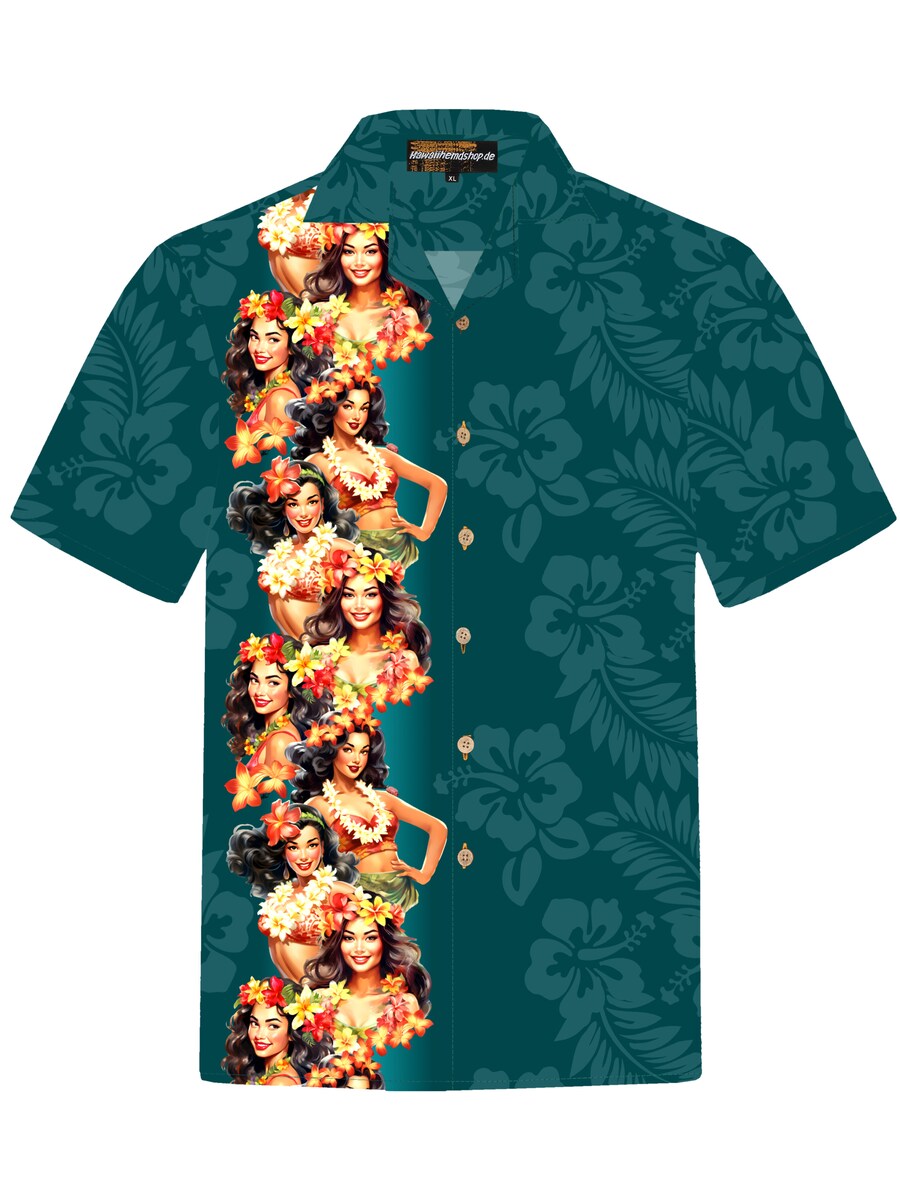 Рубашка на пуговицах классического кроя Hawaiihemdshop.de Girls of Hawaii, темно-зеленый
Рубашка на пуговицах классического кроя Hawaiihemdshop.de Girls of Hawaii, темно-зеленый