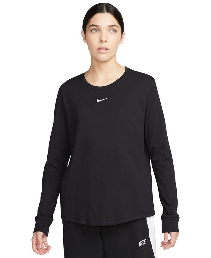 Женская спортивная одежда Premium Essentials Футболка с длинными рукавами Nike, черный
Женская спортивная одежда Premium Essentials Футболка с длинными рукавами Nike, черный