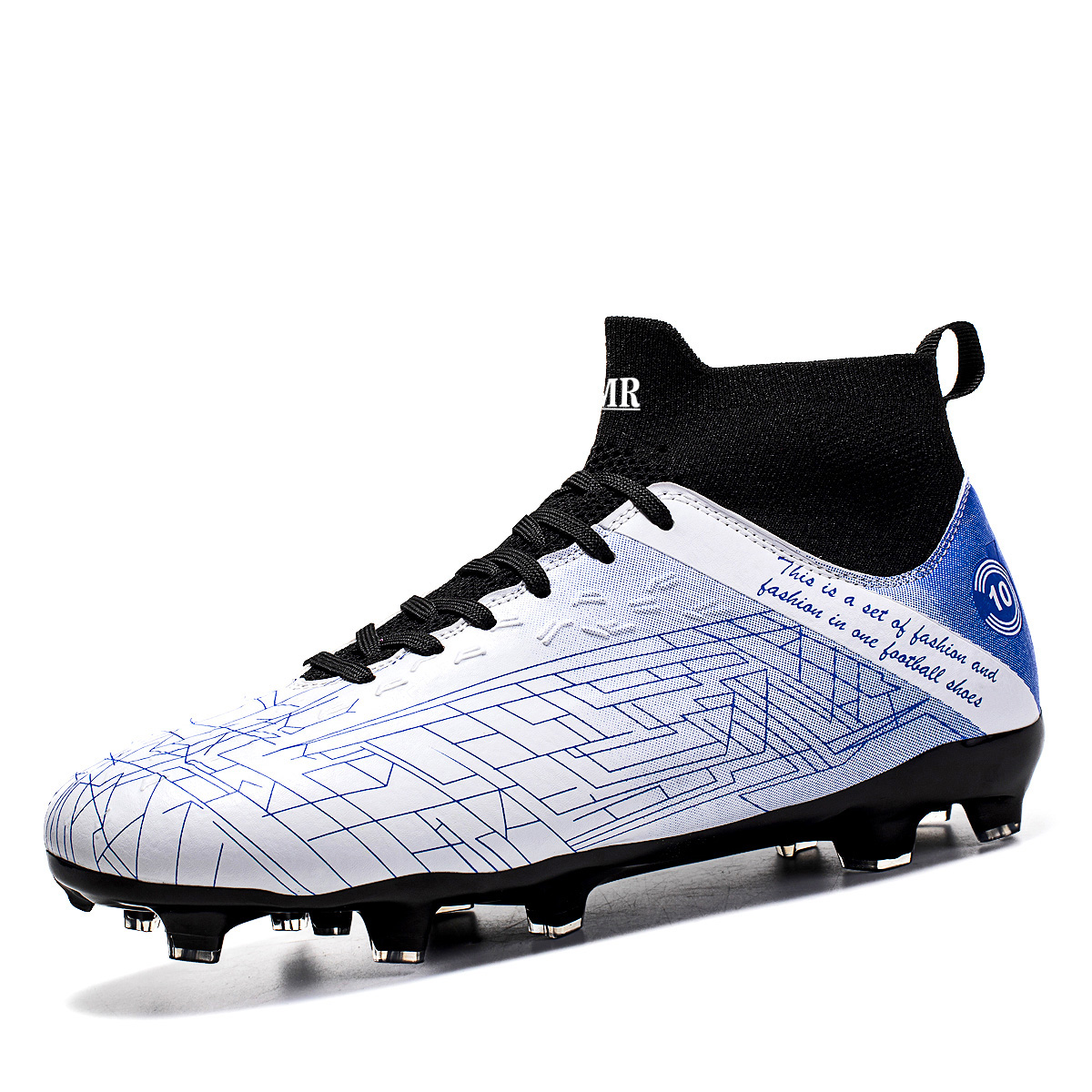 NMR Футбольные бутсы унисекс с длинными резиновыми шипами TT, противоскользящие, износостойкие, влагоотводящие, белые, длинные шипы, цвет White Long Stud
NMR Футбольные бутсы унисекс с длинными резиновыми шипами TT, противоскользящие, износостойкие, влагоотводящие, белые, длинные шипы, цвет White Long Stud