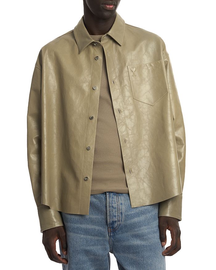 Кожаная рубашка-пиджак Boxy Fit AMI, коричневый/бежевый
Кожаная рубашка-пиджак Boxy Fit AMI, коричневый/бежевый