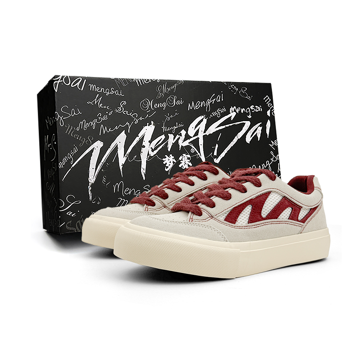 Mengsai Низкие, износостойкие, нескользящие, мужские, кроссовки из ангоры, красные
Mengsai Низкие, износостойкие, нескользящие, мужские, кроссовки из ангоры, красные