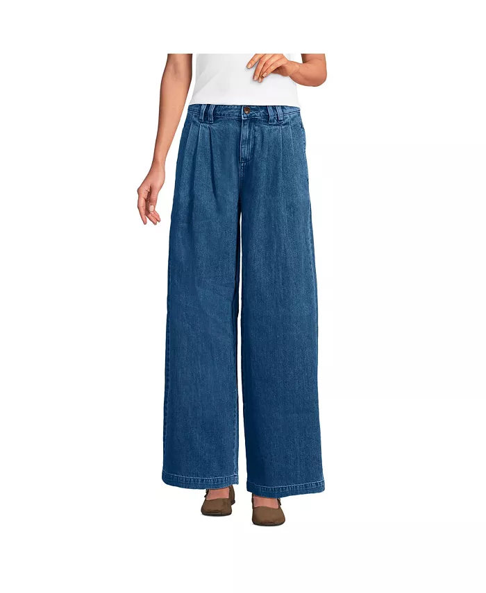 Женские легкие джинсы свободного кроя со средней посадкой и плиссировкой Lands' End, синий
Женские легкие джинсы свободного кроя со средней посадкой и плиссировкой Lands' End, синий