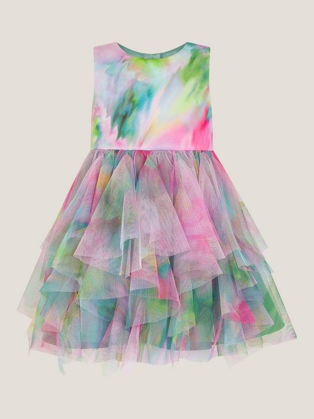 Детское платье для вечеринки без рукавов с рюшами в акварельных тонах Monsoon, Multi
Детское платье для вечеринки без рукавов с рюшами в акварельных тонах Monsoon, Multi