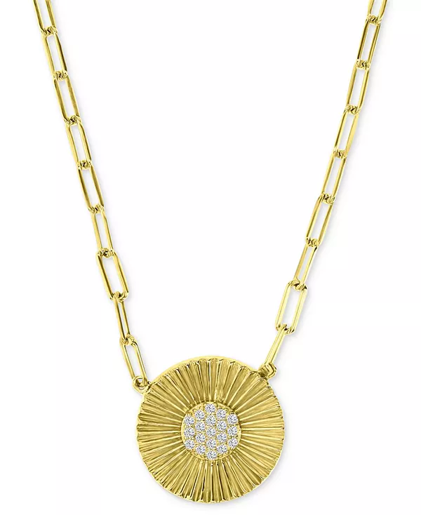 Ожерелье с подвеской в виде подсолнуха с кубическим цирконием, 18 дюймов, из стерлингового серебра с позолотой 14 карат Macy'S, gold
Ожерелье с подвеской в виде подсолнуха с кубическим цирконием, 18 дюймов, из стерлингового серебра с позолотой 14 карат Macy'S, gold