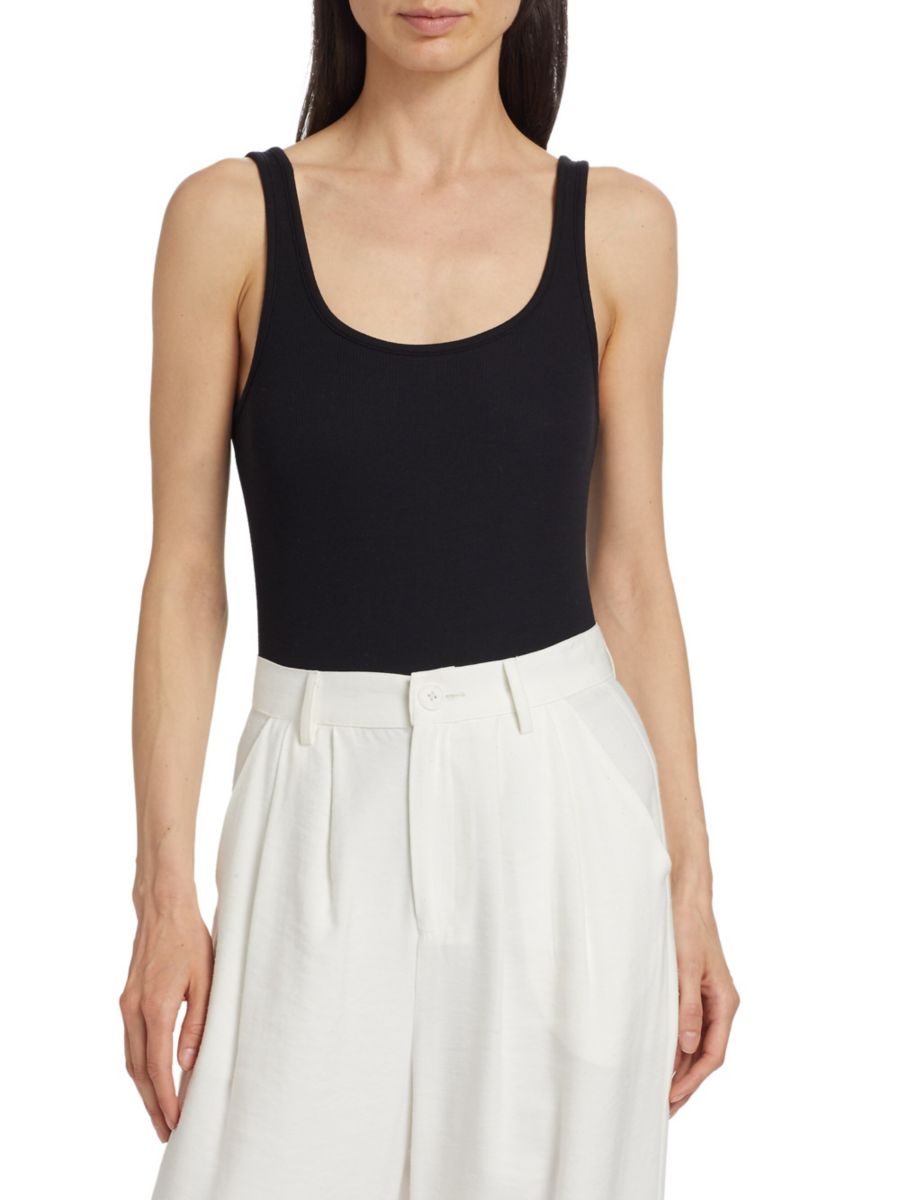 Боди из трикотажной резинки с круглым вырезом ATM Anthony Thomas Melillo, черный
Боди из трикотажной резинки с круглым вырезом ATM Anthony Thomas Melillo, черный