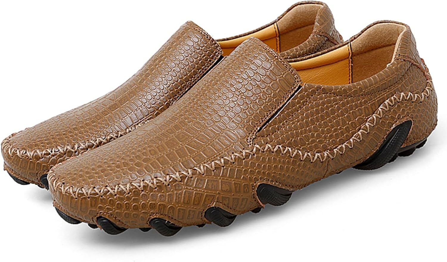 Мужские слипоны из натуральной кожи и зминой кожи с ручной прошивкой, легкие, низкие, дышащие, с круглым носком, нескользящей подошвой, повседневные мокасины для прогулок, походов, вождения Qwuieoin, коричневый
Мужские слипоны из натуральной кожи и зминой кожи с ручной прошивкой, легкие, низкие, дышащие, с круглым носком, нескользящей подошвой, повседневные мокасины для прогулок, походов, вождения Qwuieoin, коричневый