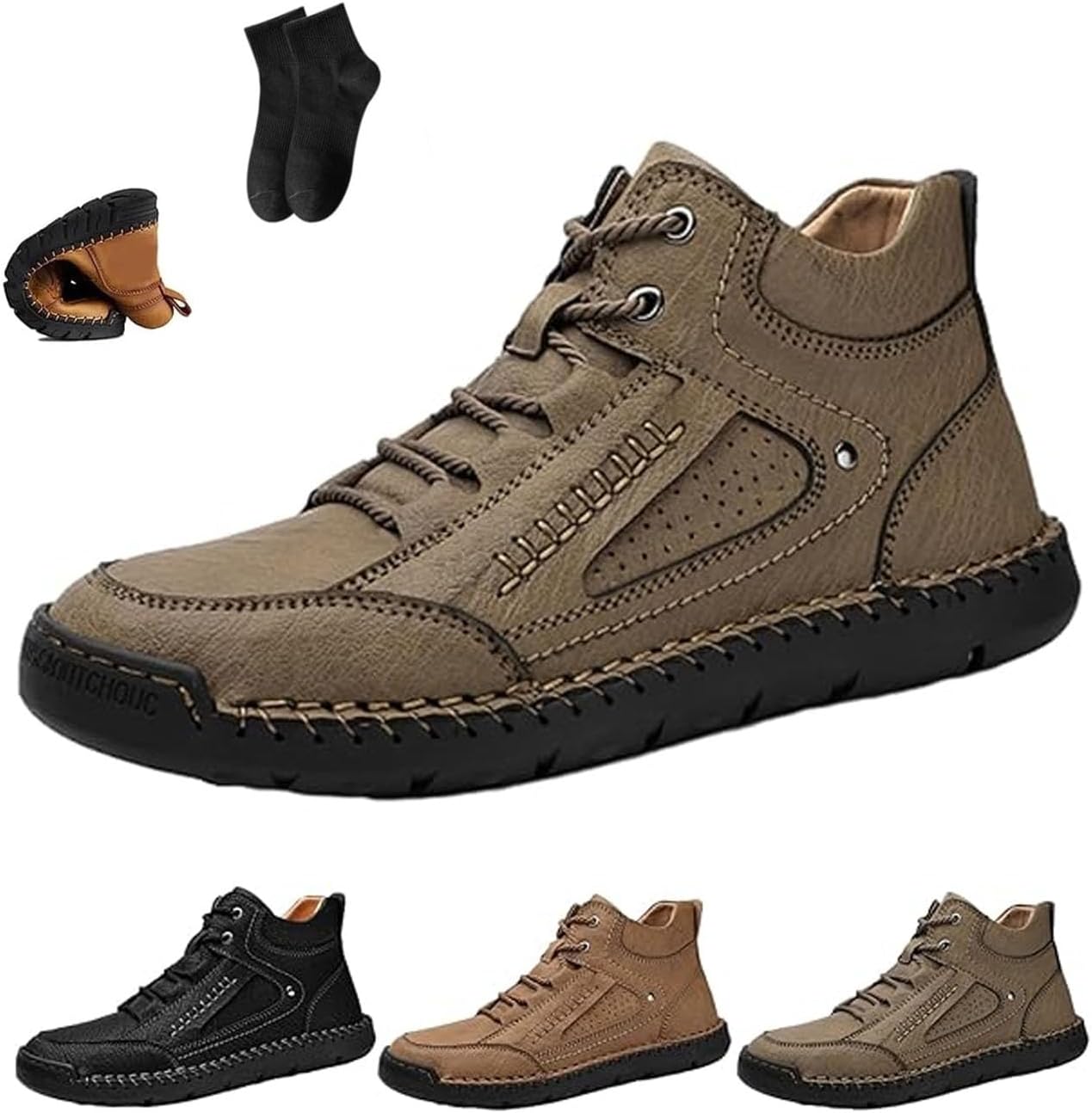 Мужские ботинки, удобные мужские ботинки ручной работы из кожи, широкие кожаные ботинки для улицы, водонепроницаемые, с поддержкой свода стопы, для ходьбы и вождения Noworfewer, хаки
Мужские ботинки, удобные мужские ботинки ручной работы из кожи, широкие кожаные ботинки для улицы, водонепроницаемые, с поддержкой свода стопы, для ходьбы и вождения Noworfewer, хаки