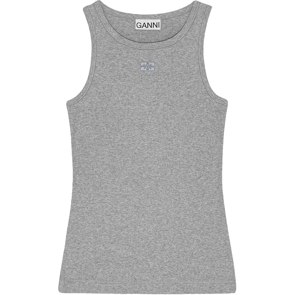 Футболка с вышитым логотипом GANNI, Paloma Heather Gray
Футболка с вышитым логотипом GANNI, Paloma Heather Gray