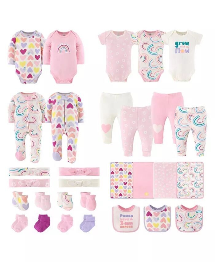 Подарочный набор Baby Girls Baby Layette для малышей Pretty Sweet, 30 основных предметов, 0–3 месяца The Peanutshell, мультиколор
Подарочный набор Baby Girls Baby Layette для малышей Pretty Sweet, 30 основных предметов, 0–3 месяца The Peanutshell, мультиколор