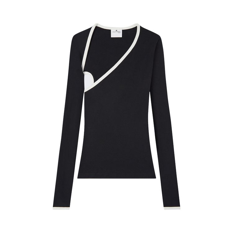 Топ Courrèges Slash Contrast Top 'Black/Heritage White', белый 
Топ Courrèges Slash Contrast Top 'Black/Heritage White', белый