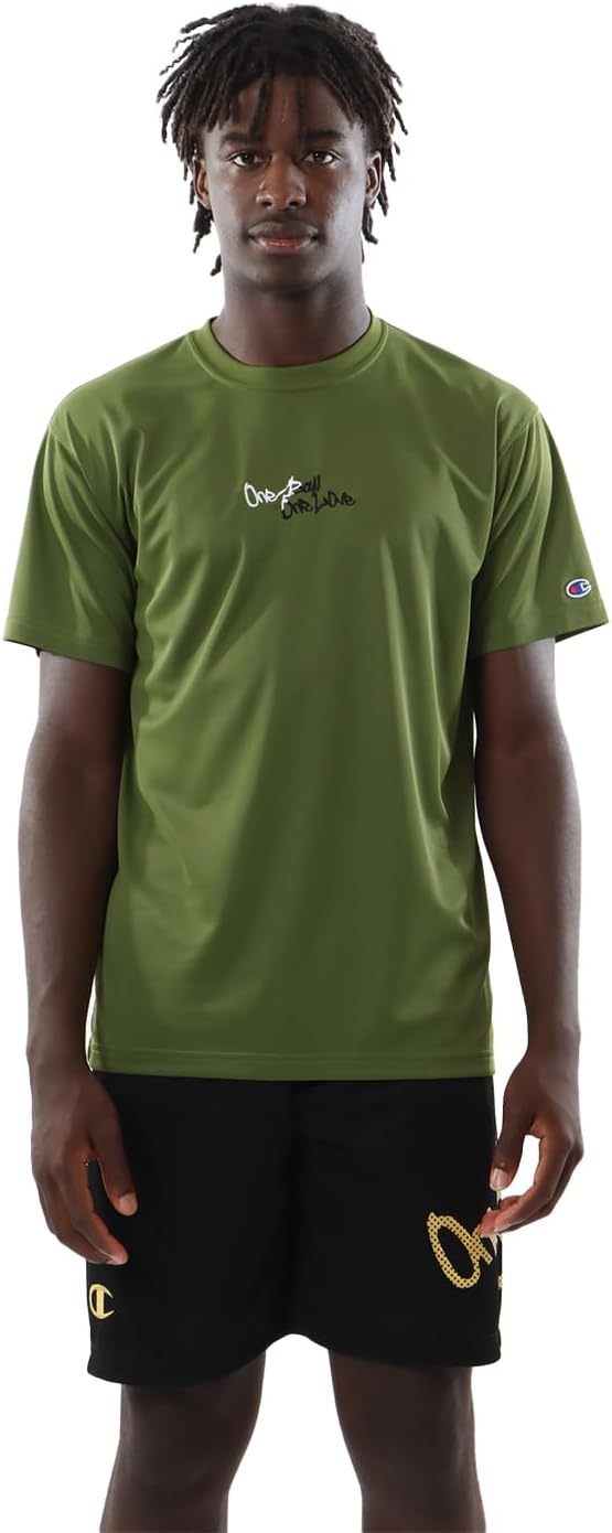 Мужская футболка Champion C3-ZB310 с коротким рукавом, круглый вырез, антибактериальная, дезодорирующая, быстросохнущая, с графическим принтом, баскетбольная, зеленый
Мужская футболка Champion C3-ZB310 с коротким рукавом, круглый вырез, антибактериальная, дезодорирующая, быстросохнущая, с графическим принтом, баскетбольная, зеленый