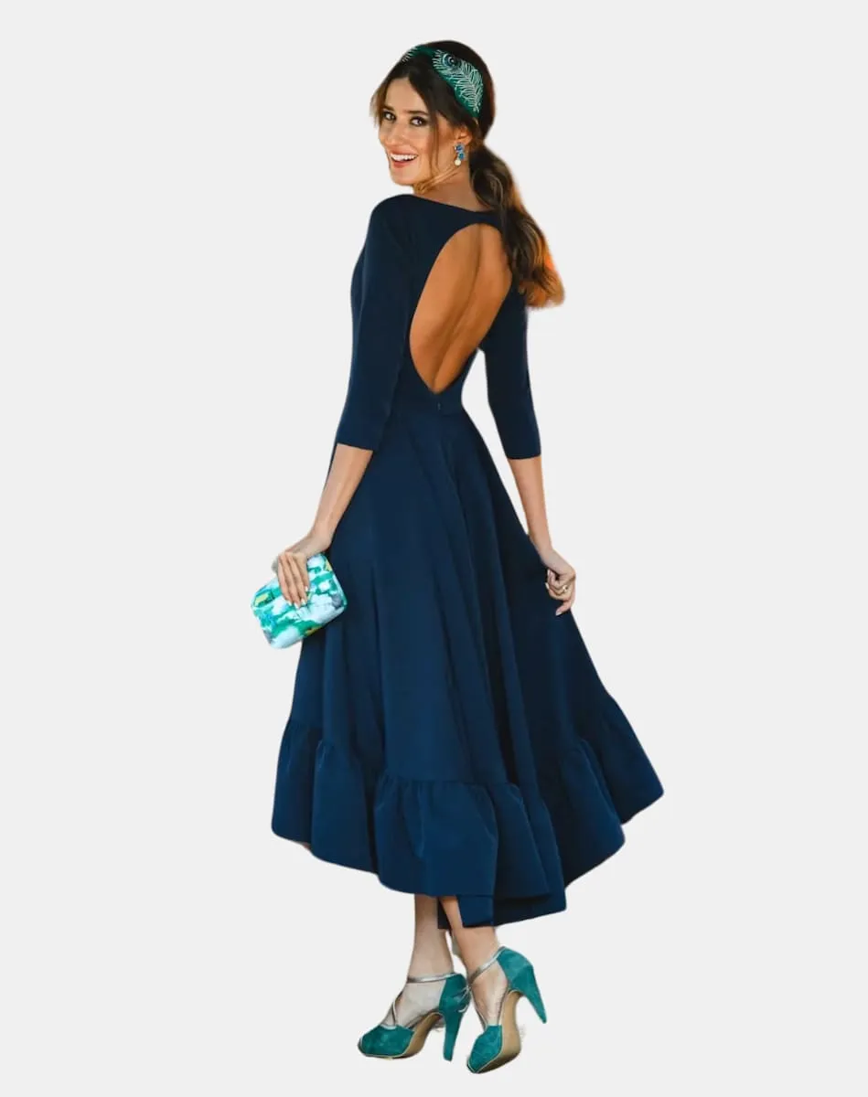 Асимметричное платье с клёшем Miphai, темно-синий
Асимметричное платье с клёшем Miphai, темно-синий