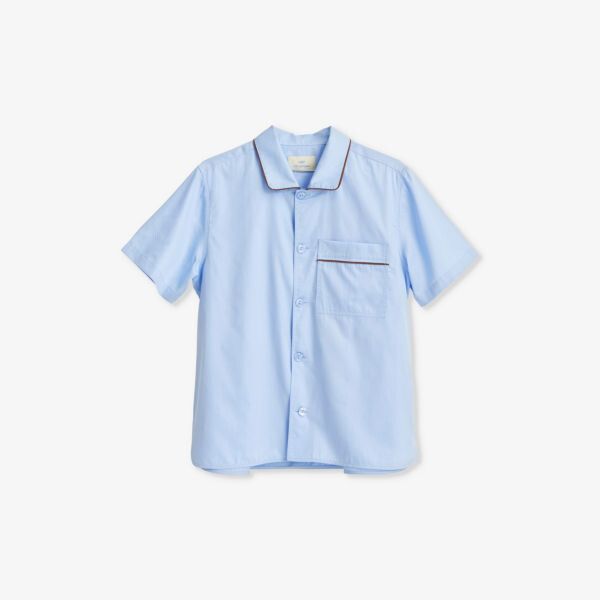 Пижамная рубашка из органического хлопка с контрастной отделкой. Hay, голубой
Пижамная рубашка из органического хлопка с контрастной отделкой. Hay, голубой