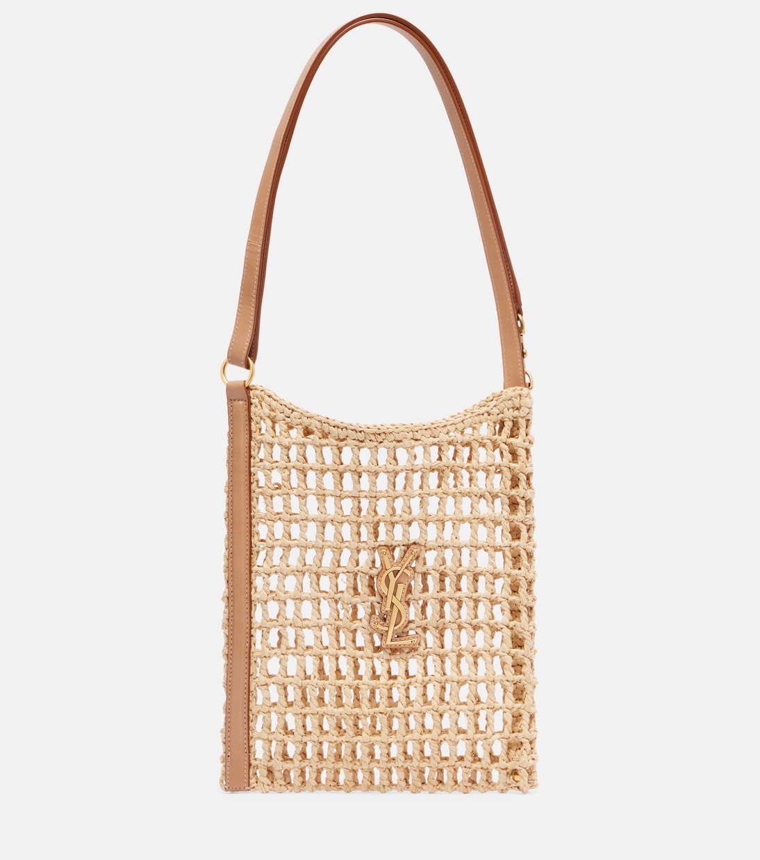 Мини-сумка через плечо из рафии Oxalis Saint Laurent, Vintage Brown 
Мини-сумка через плечо из рафии Oxalis Saint Laurent, Vintage Brown