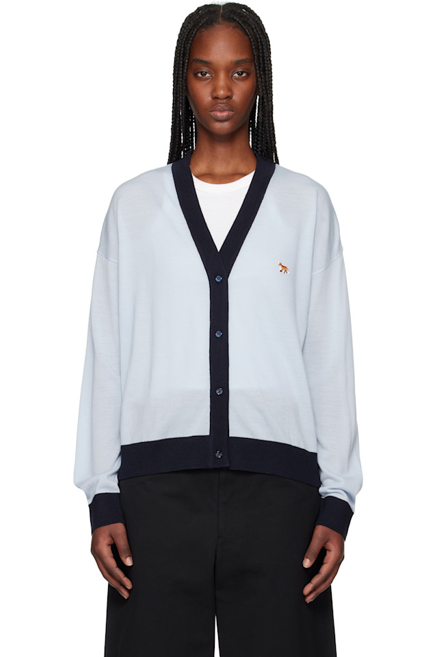 Кардиган комфортный биколор с лисёнком Maison Kitsuné, цвет hortensia
Кардиган комфортный биколор с лисёнком Maison Kitsuné, цвет hortensia