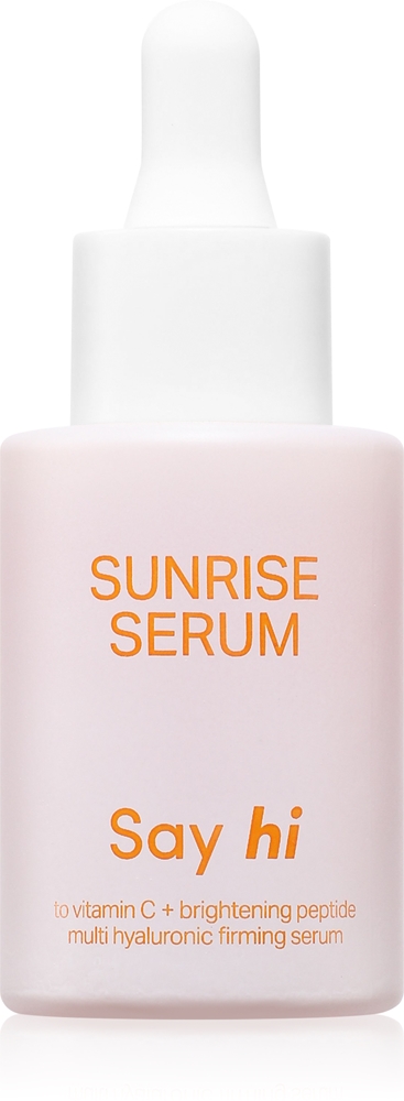 Осветляющая сыворотка Sunrise с укрепляющим эффектом Say Hi, su vitaminu c 30 мл
Осветляющая сыворотка Sunrise с укрепляющим эффектом Say Hi, su vitaminu c 30 мл