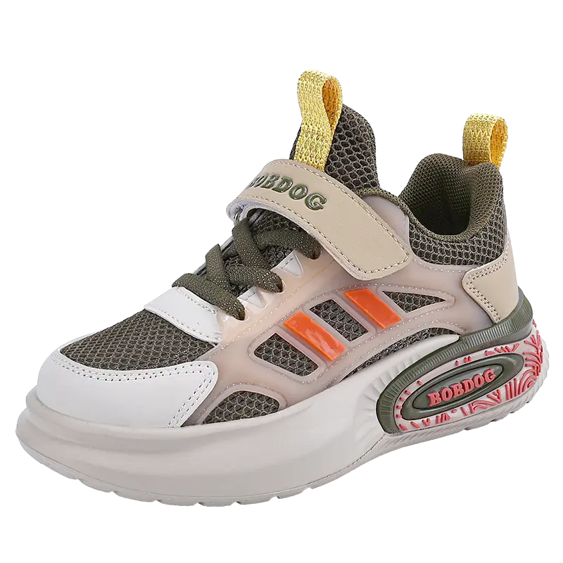 Низкие детские кроссовки для повседневной жизни BOBDOG, хаки 
Низкие детские кроссовки для повседневной жизни BOBDOG, хаки