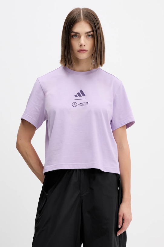 Хлопковая футболка Mercedes Adidas, фиолетовый
Хлопковая футболка Mercedes Adidas, фиолетовый