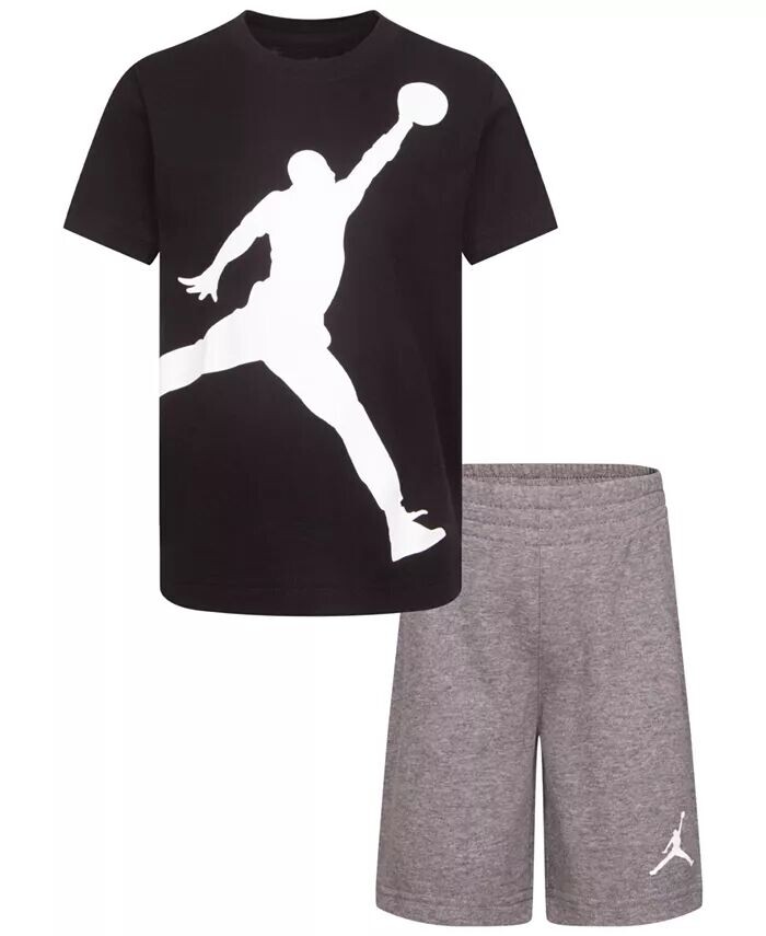 Футболка и шорты Little Boys Jumbo Jumpman, комплект из 2 предметов Jordan, мультиколор
Футболка и шорты Little Boys Jumbo Jumpman, комплект из 2 предметов Jordan, мультиколор