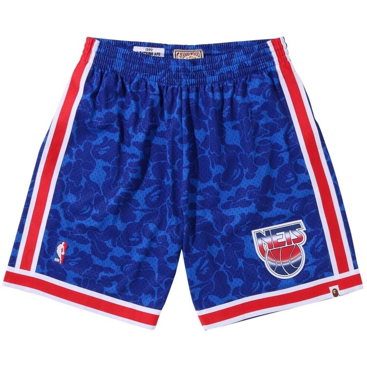 Шорты BAPE x Mitchell & Ness New Jersey Nets Shorts, синий
Шорты BAPE x Mitchell & Ness New Jersey Nets Shorts, синий