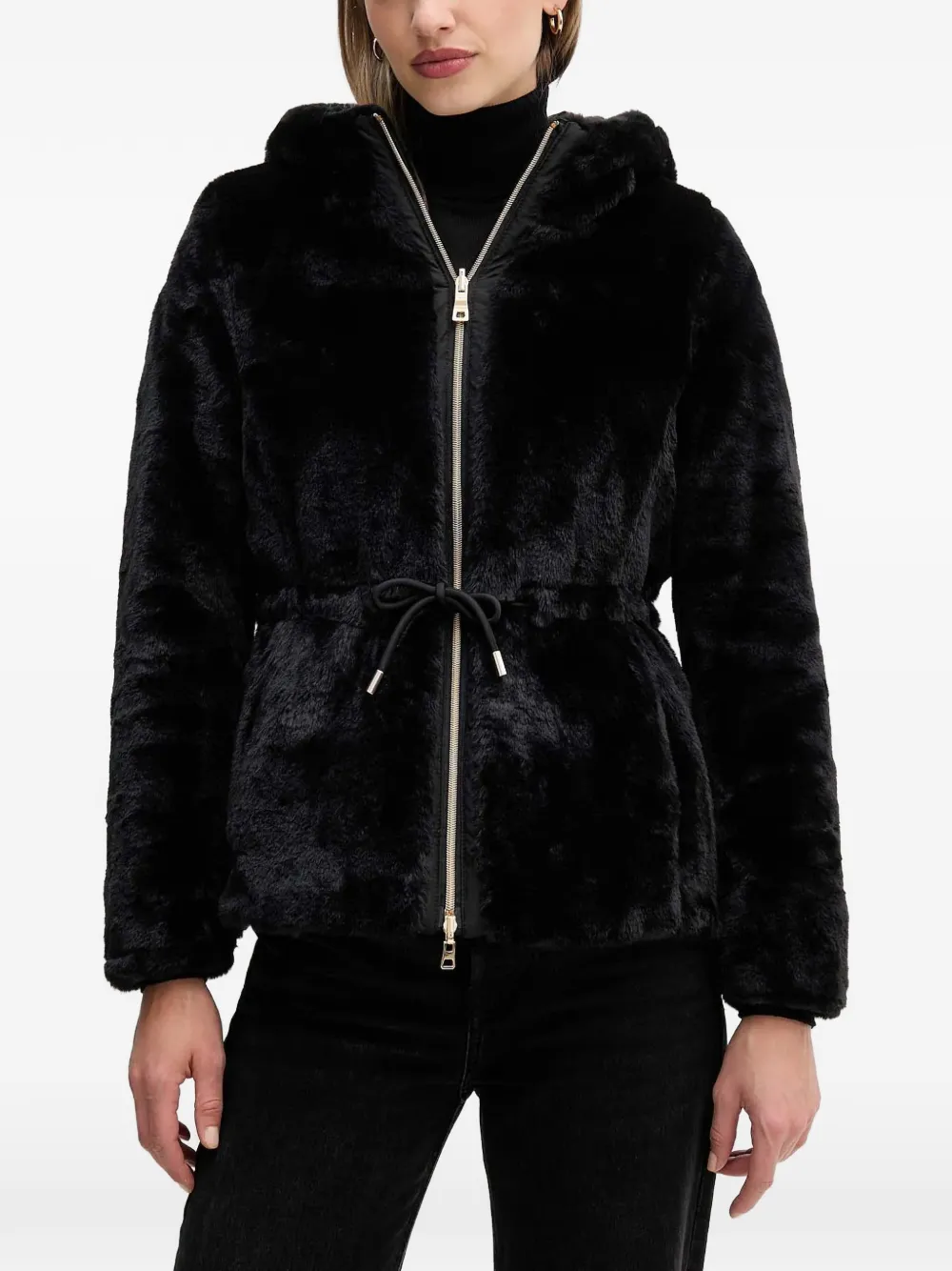 Укороченная куртка с капюшоном из искусственного меха Kaula Geox, черный
Укороченная куртка с капюшоном из искусственного меха Kaula Geox, черный