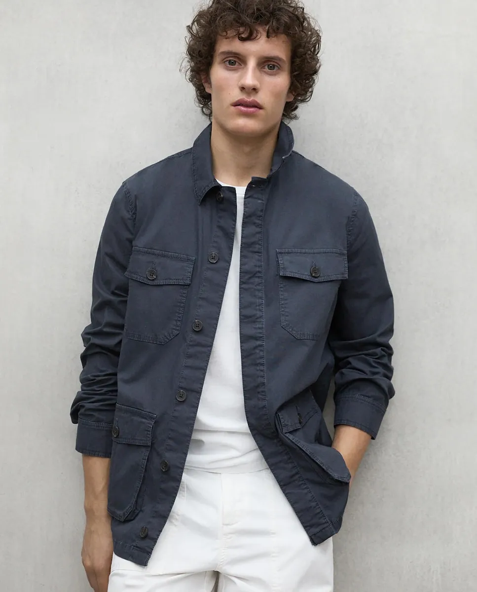 Мужской пиджак с рубашечным воротником и застежкой на пуговицы Ecoalf, тёмно-синий
Мужской пиджак с рубашечным воротником и застежкой на пуговицы Ecoalf, тёмно-синий