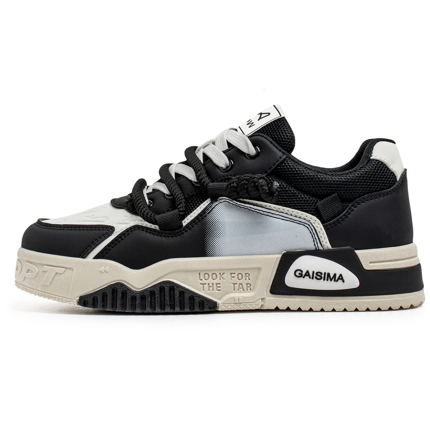 MIIOW Антискользящие износостойкие низкие скейтерские кроссовки мужские черно-белые, цвет Black White 
MIIOW Антискользящие износостойкие низкие скейтерские кроссовки мужские черно-белые, цвет Black White