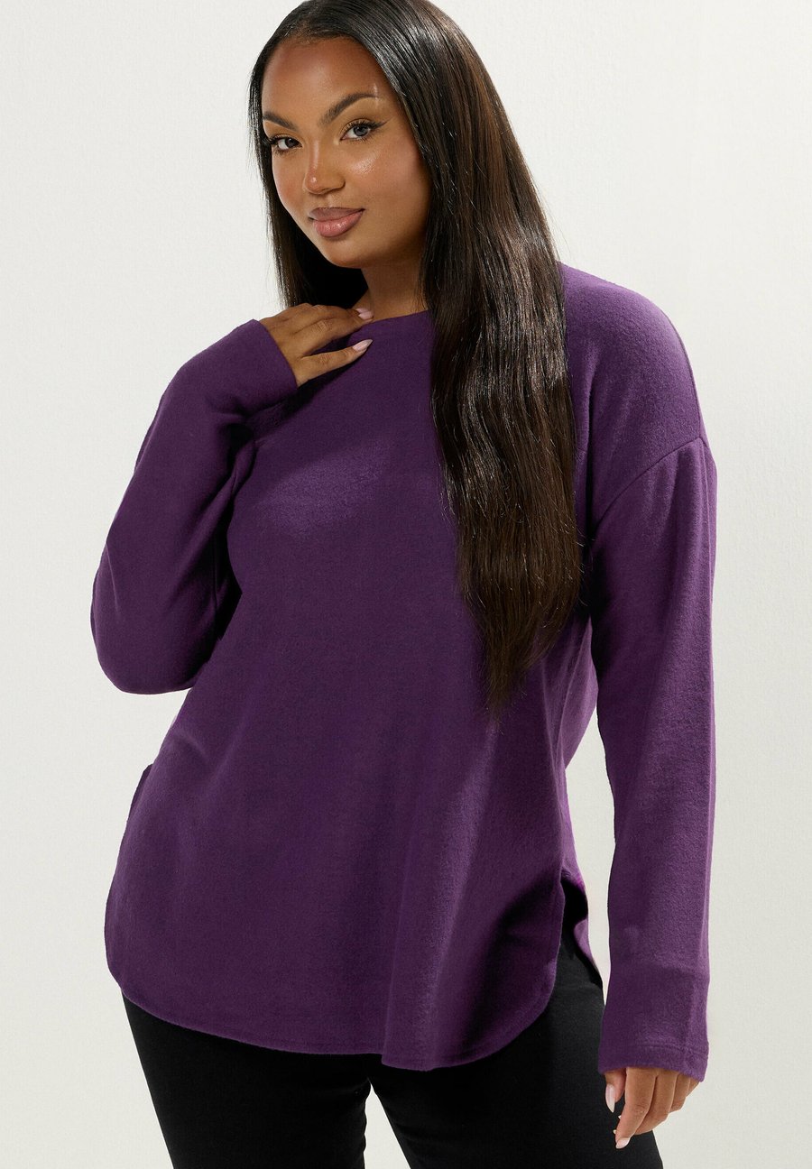 Топ Yours Clothing Long sleeved top, Purple
Топ Yours Clothing Long sleeved top, Purple