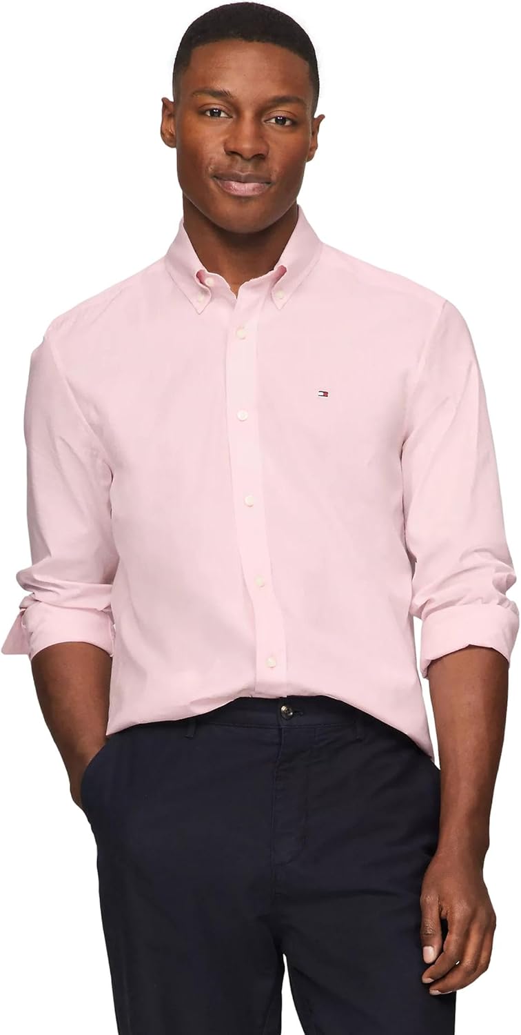 Мужская фирменная рубашка TOMMY HILFIGER с длинным рукавом и застежкой на пуговицы, классического кроя, коллекция 2025 года, Poplin Simple Pink
Мужская фирменная рубашка TOMMY HILFIGER с длинным рукавом и застежкой на пуговицы, классического кроя, коллекция 2025 года, Poplin Simple Pink