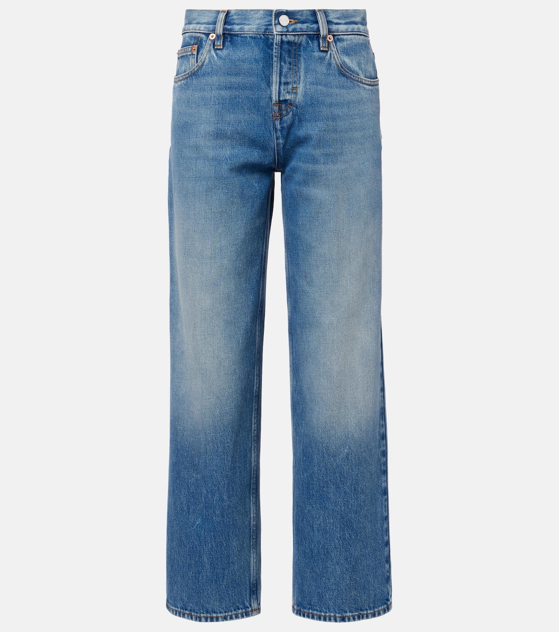 Прямые джинсы средней посадки Gucci, светло-синий
Прямые джинсы средней посадки Gucci, светло-синий