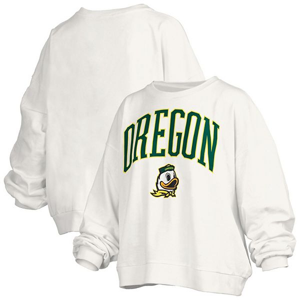 Женский белый оверсайз свитшот oregon ducks janise arch over logo Pressbox
Женский белый оверсайз свитшот oregon ducks janise arch over logo Pressbox
